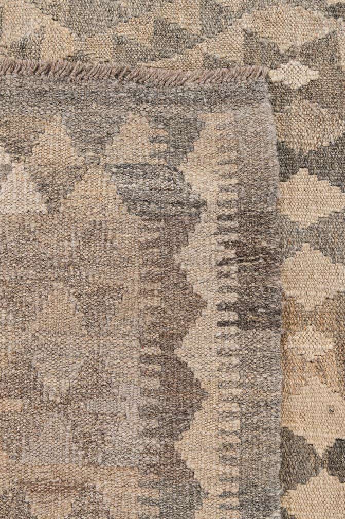6' 7 x 9' 7 Hand Woven Kilim Maymana Wool Rug