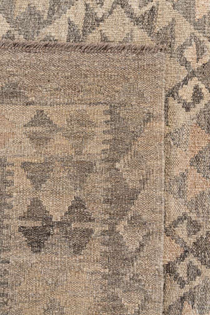 6' 11 x 9' 8 Hand Woven Kilim Maymana Wool Rug