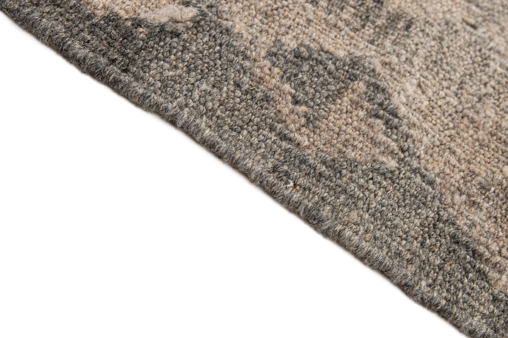 6' 11 x 9' 9 Hand Woven Kilim Maymana Wool Rug