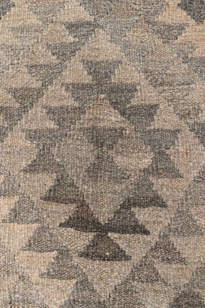 6' 11 x 9' 9 Hand Woven Kilim Maymana Wool Rug