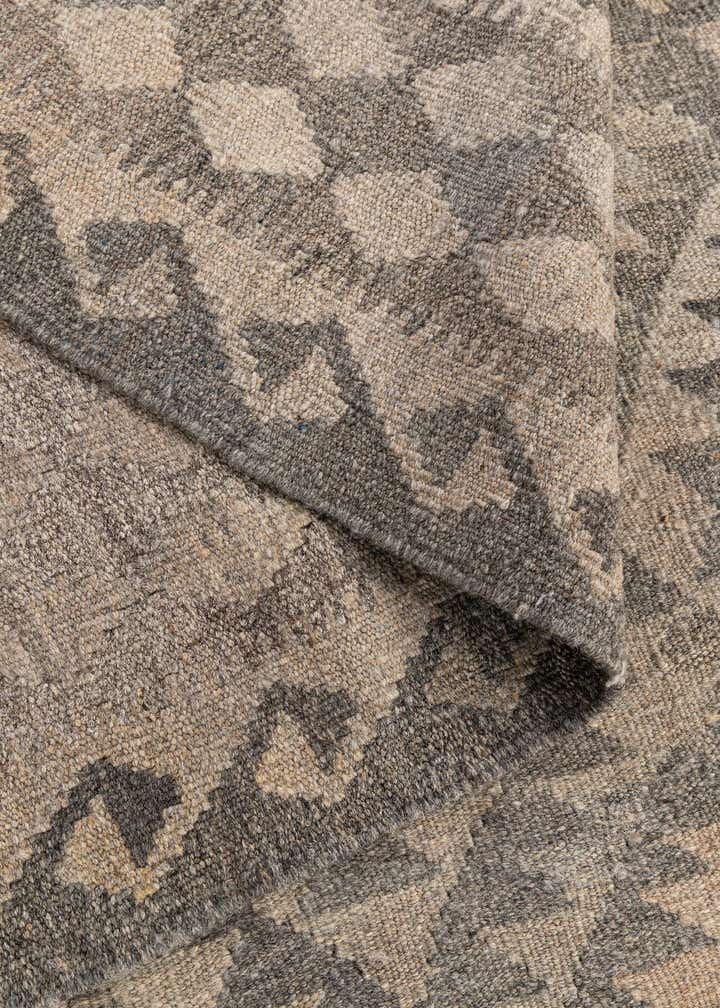 6' 11 x 9' 9 Hand Woven Kilim Maymana Wool Rug