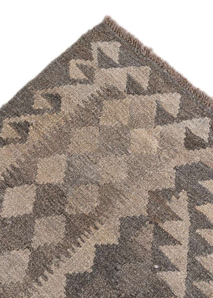 6' 11 x 9' 9 Hand Woven Kilim Maymana Wool Rug