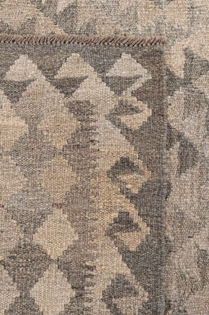 6' 11 x 9' 9 Hand Woven Kilim Maymana Wool Rug
