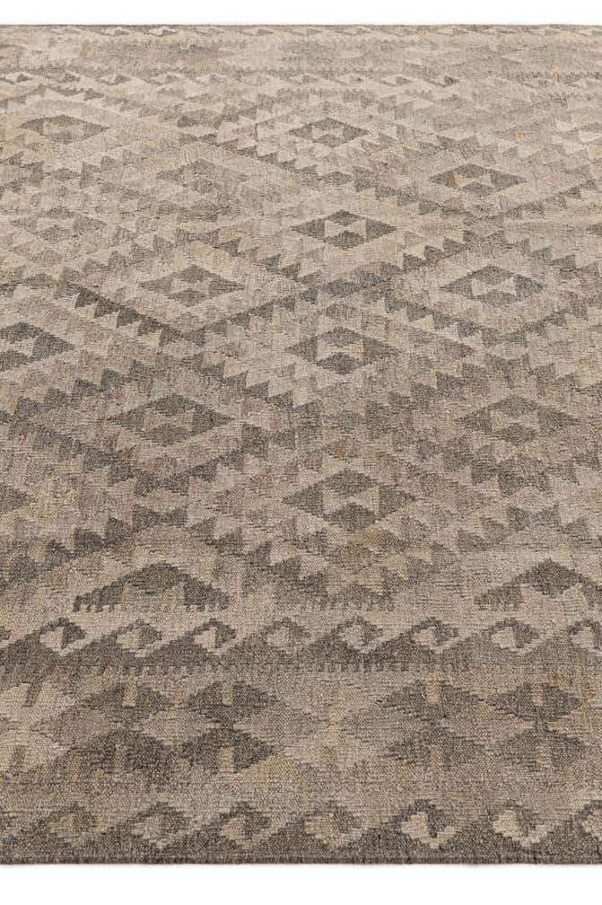 6' 11 x 9' 8 Hand Woven Kilim Maymana Wool Rug