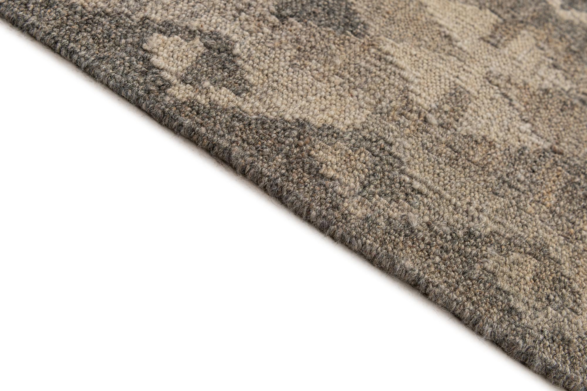 6' 11 x 9' 8 Hand Woven Kilim Maymana Wool Rug