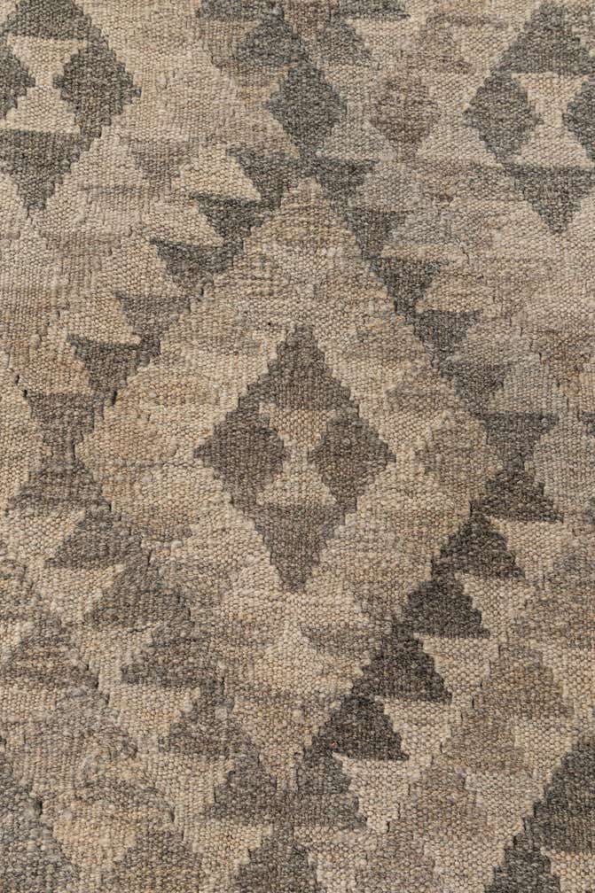 6' 11 x 9' 8 Hand Woven Kilim Maymana Wool Rug