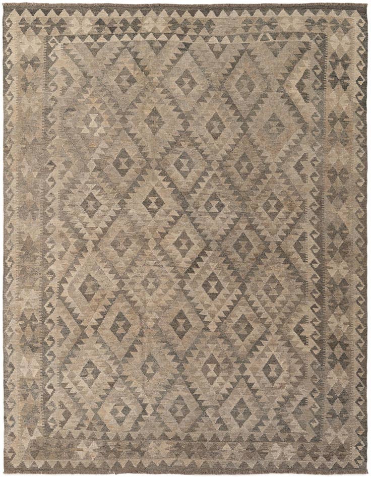 Detail image of 6' 11 x 9' 8 Hand Woven Kilim Maymana Wool Rug