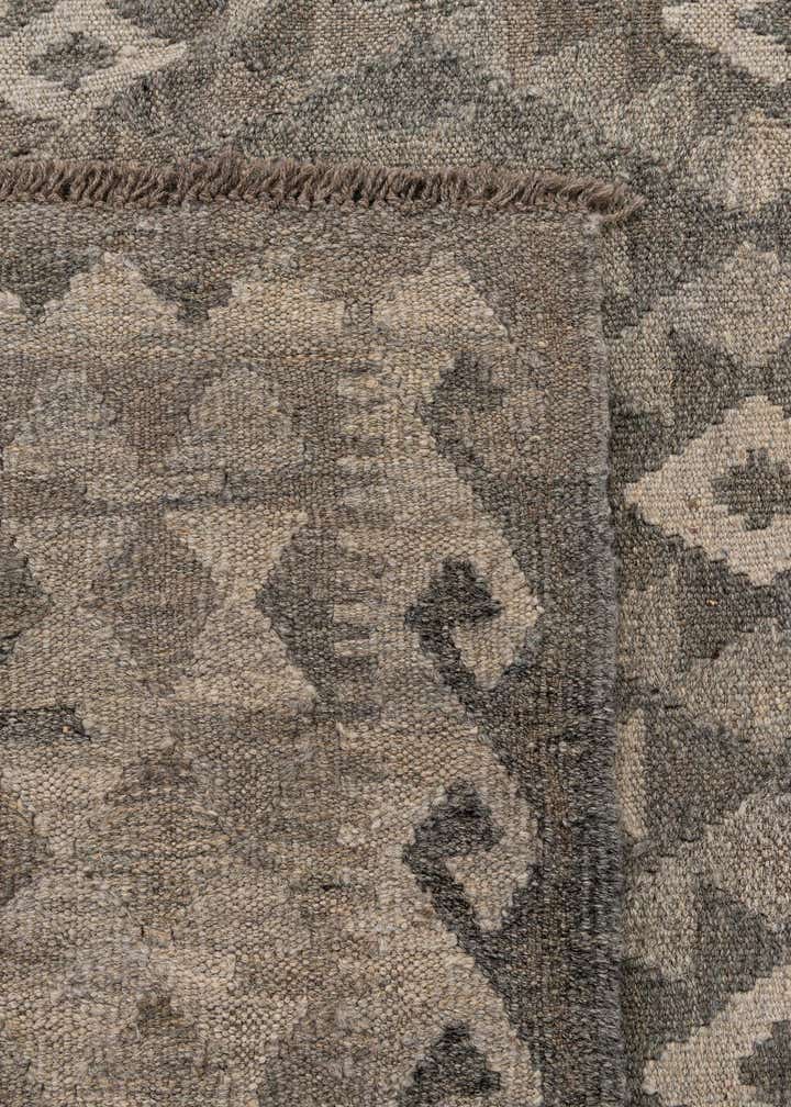 6' 10 x 9' 7 Hand Woven Kilim Maymana Wool Rug