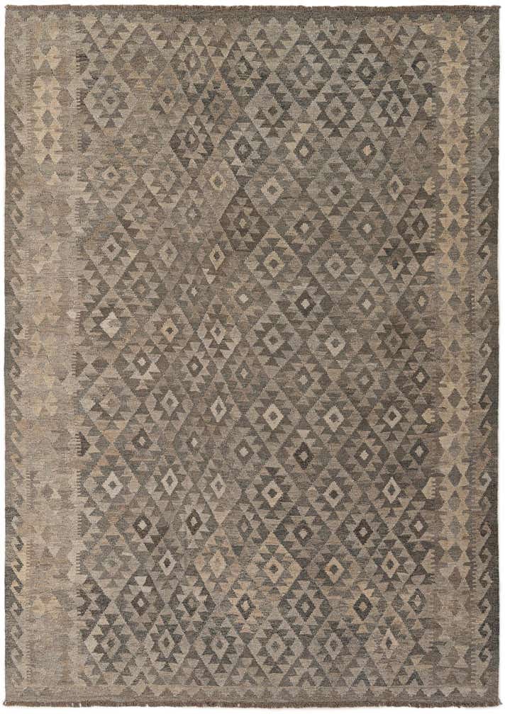 6' 10 x 9' 7 Hand Woven Kilim Maymana Wool Rug