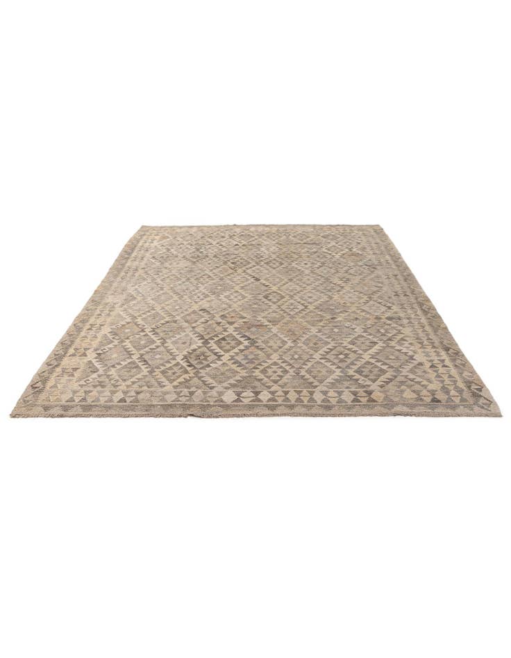 Detail image of 6' 10 x 9' 7 Hand Woven Kilim Maymana Wool Rug