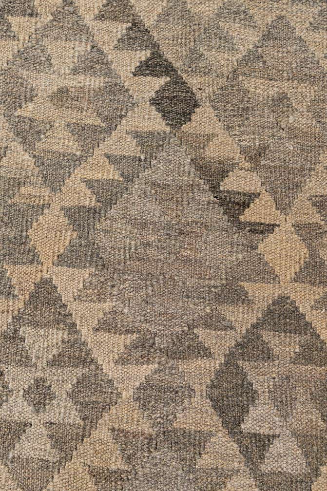 6' 10 x 9' 7 Hand Woven Kilim Maymana Wool Rug