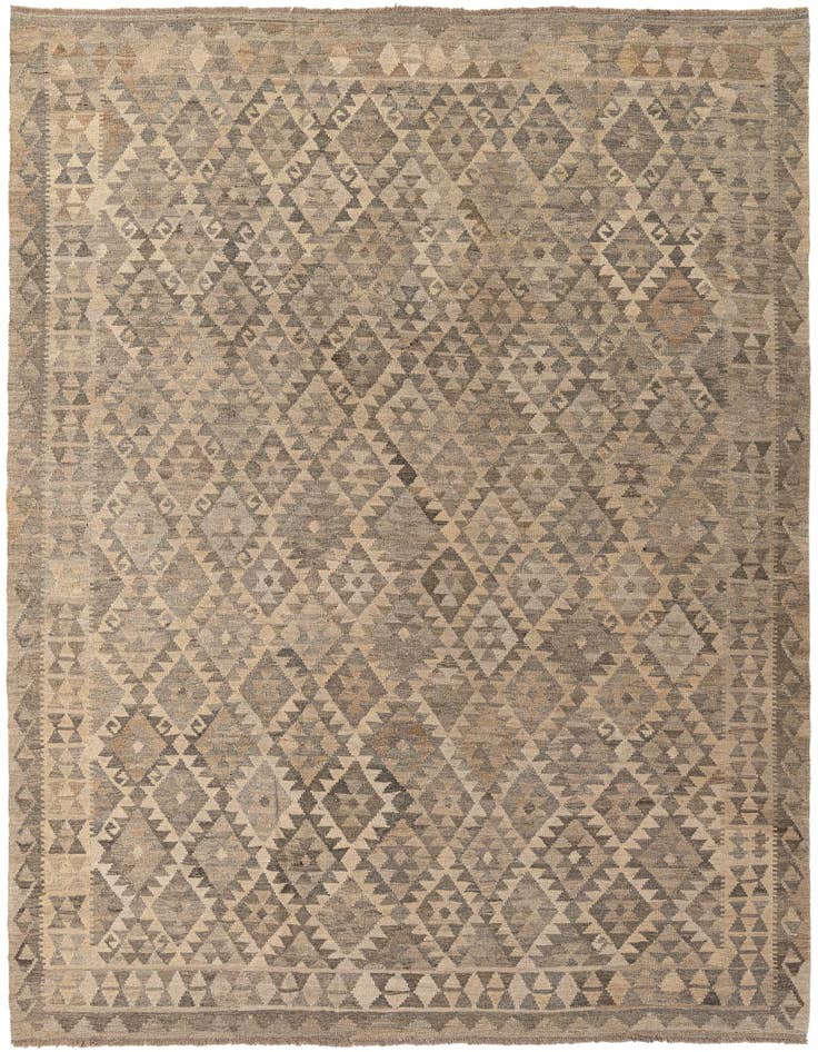 Detail image of 6' 10 x 9' 7 Hand Woven Kilim Maymana Wool Rug