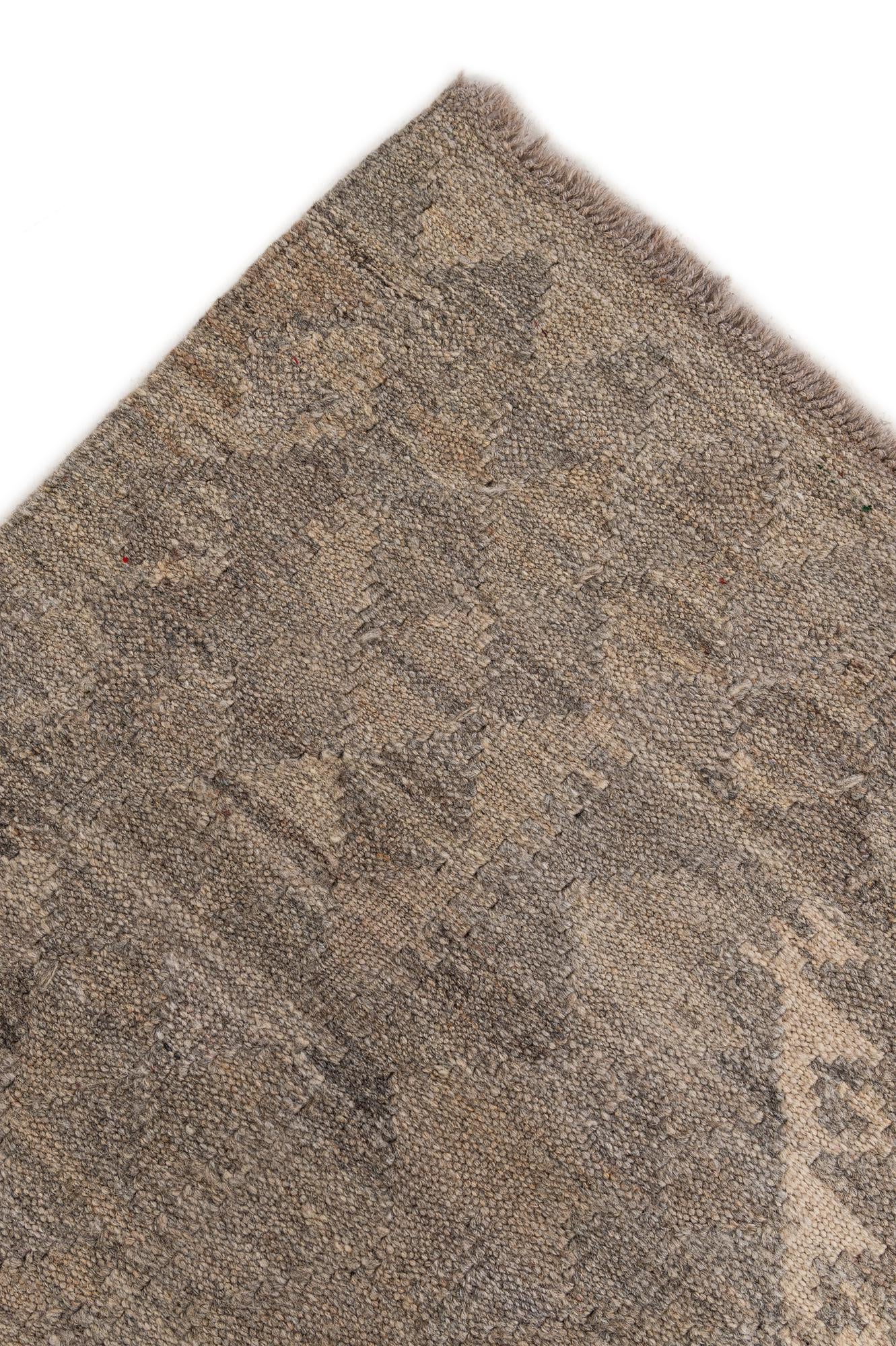 6' 10 x 9' 7 Hand Knotted Kilim Maymana Wool Rug