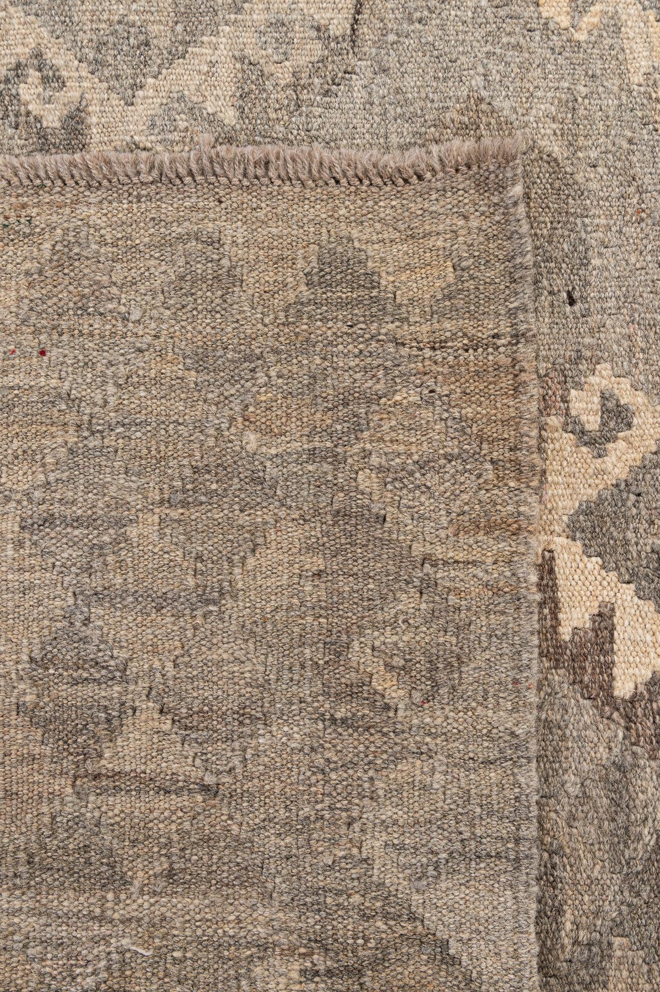 6' 10 x 9' 7 Hand Knotted Kilim Maymana Wool Rug