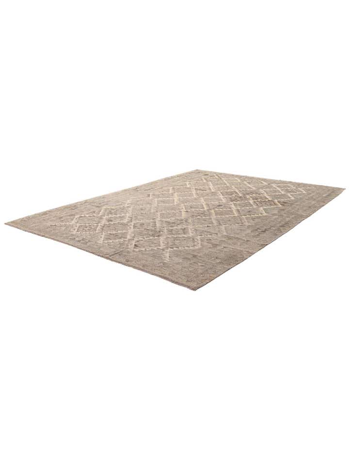 6' 10 x 9' 7 Hand Knotted Kilim Maymana Wool Rug