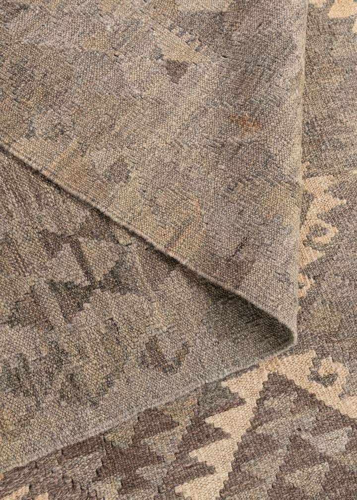 6' 10 x 9' 7 Hand Knotted Kilim Maymana Wool Rug