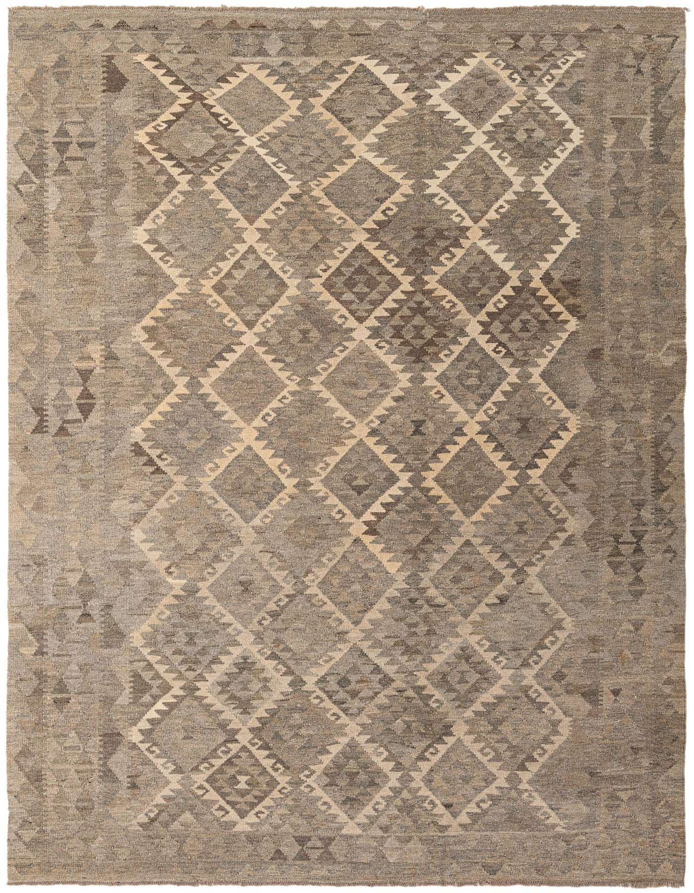 6' 10 x 9' 7 Hand Knotted Kilim Maymana Wool Rug
