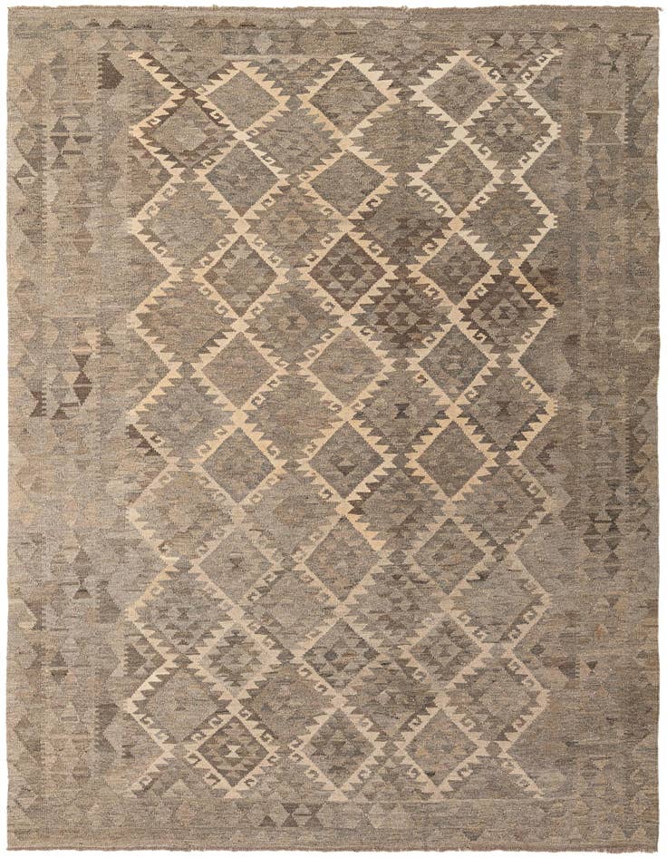 Detail image of 6' 10 x 9' 7 Hand Knotted Kilim Maymana Wool Rug