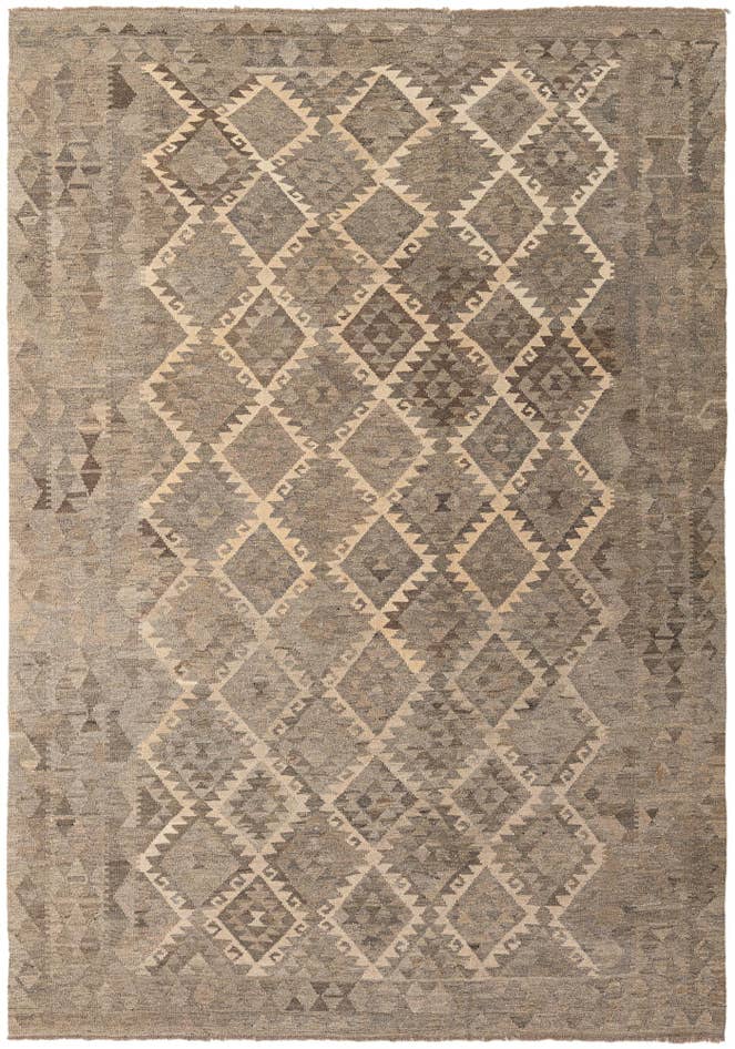 Detail image of 6' 10 x 9' 7 Hand Knotted Kilim Maymana Wool Rug