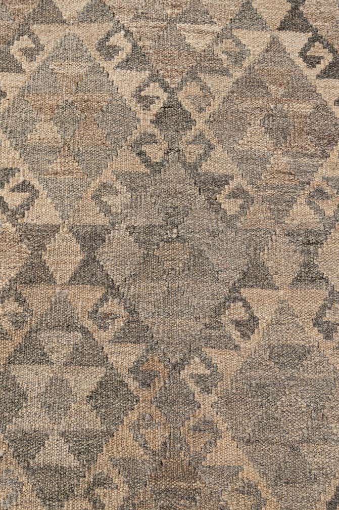 6' 9 x 9' 8 Hand Woven Kilim Maymana Wool Rug