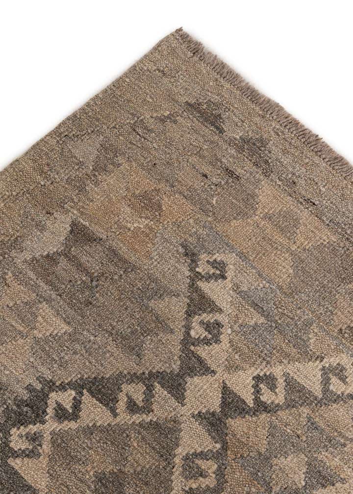 6' 9 x 9' 8 Hand Woven Kilim Maymana Wool Rug