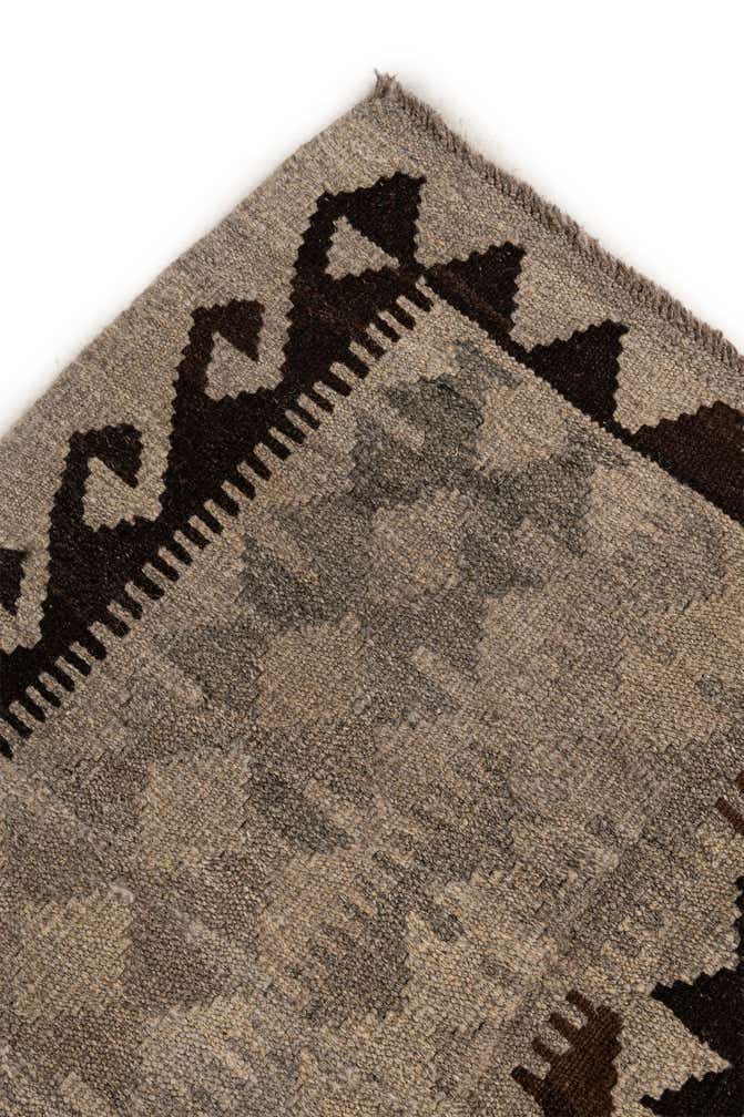 6' 10 x 9' 8 Hand Woven Kilim Maymana Wool Rug