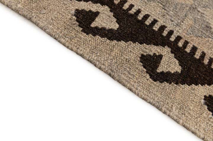 6' 10 x 9' 8 Hand Woven Kilim Maymana Wool Rug