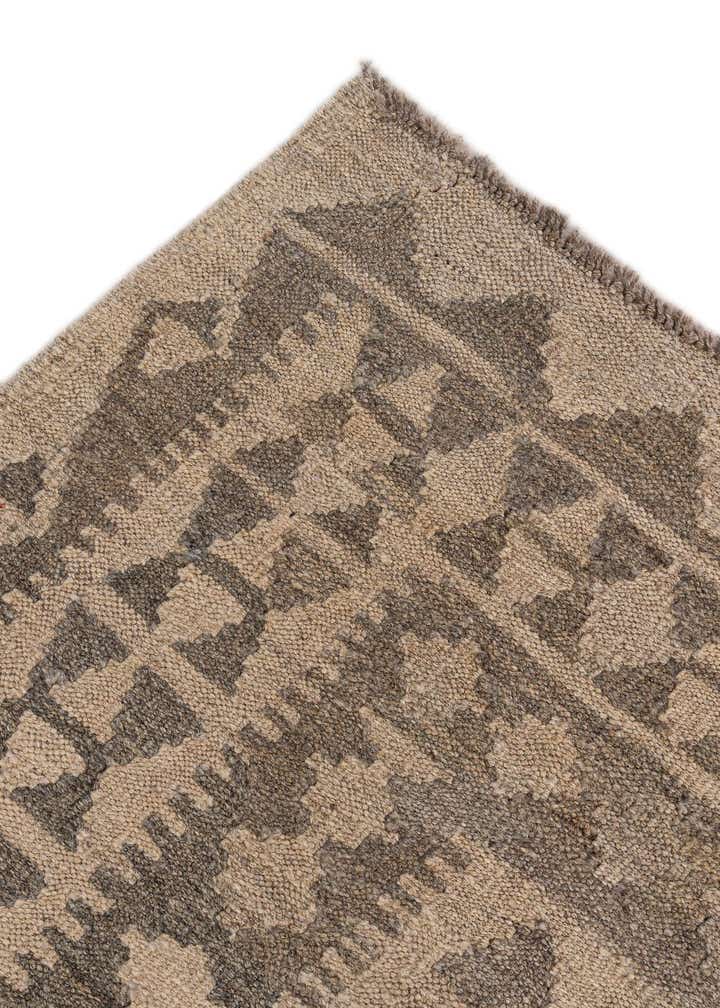 6' 10 x 9' 8 Hand Woven Kilim Maymana Wool Rug