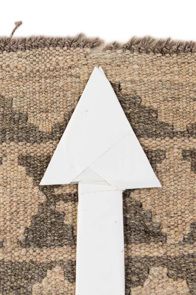 6' 10 x 9' 8 Hand Woven Kilim Maymana Wool Rug