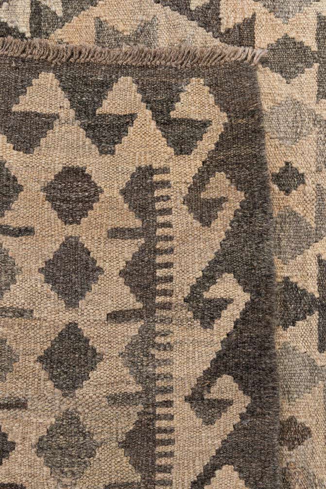 6' 10 x 9' 9 Hand Woven Kilim Maymana Wool Rug