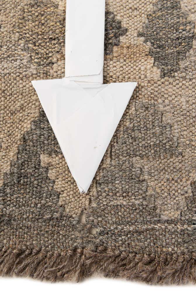 6' 11 x 9' 9 Hand Woven Kilim Maymana Wool Rug