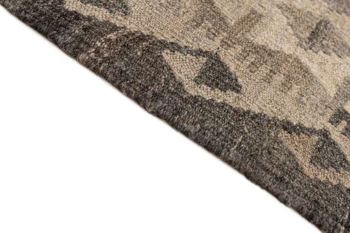 6' 11 x 9' 9 Hand Woven Kilim Maymana Wool Rug