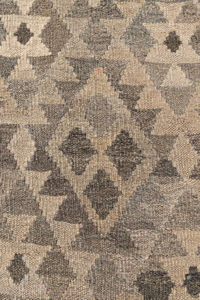 6' 11 x 9' 9 Hand Woven Kilim Maymana Wool Rug