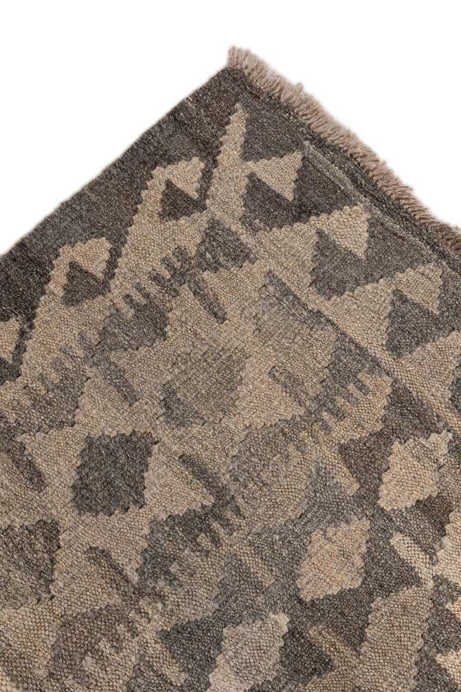 6' 11 x 9' 9 Hand Woven Kilim Maymana Wool Rug