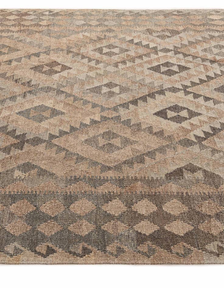 Detail image of 6' 10 x 9' 7 Hand Woven Kilim Maymana Wool Rug