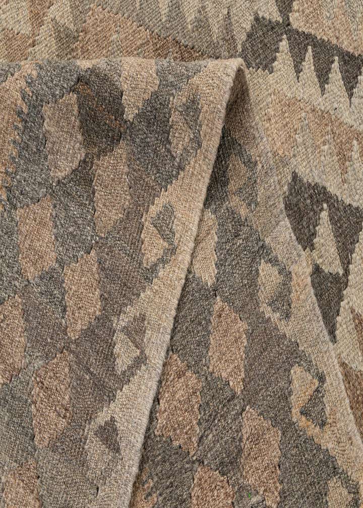 6' 10 x 9' 7 Hand Woven Kilim Maymana Wool Rug