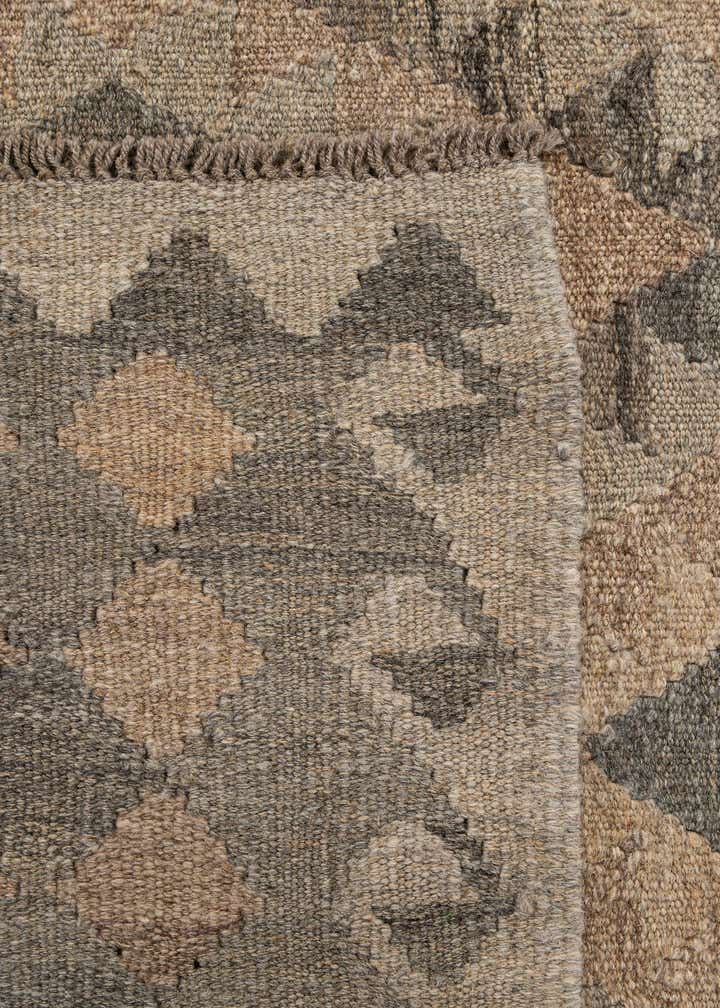 6' 10 x 9' 7 Hand Woven Kilim Maymana Wool Rug