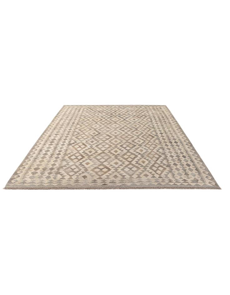 Detail image of 6' 11 x 9' 10 Hand Woven Kilim Maymana Wool Rug