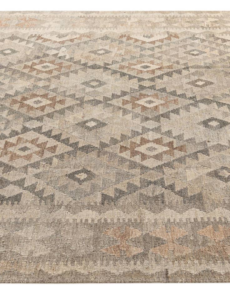 Detail image of 7' x 9' 11 Hand Woven Kilim Maymana Wool Rug