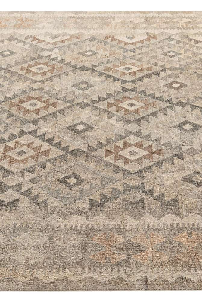 7' x 9' 11 Hand Woven Kilim Maymana Wool Rug