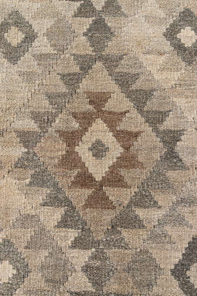7' x 9' 11 Hand Woven Kilim Maymana Wool Rug