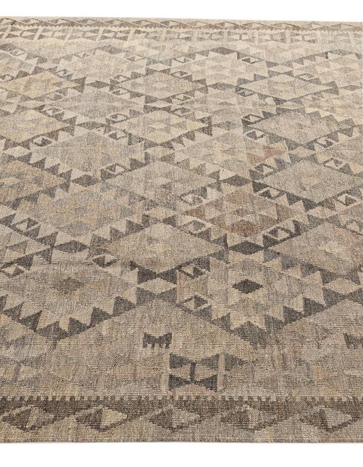 Detail image of 6' 9 x 10' Hand Woven Kilim Maymana Wool Rug