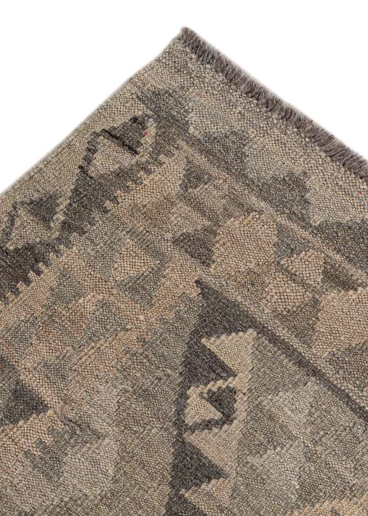 6' 9 x 10' Hand Woven Kilim Maymana Wool Rug