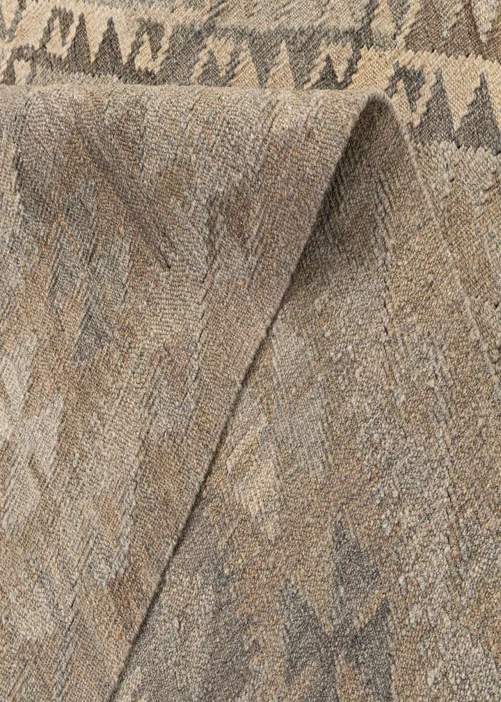 6' 11 x 9' 9 Hand Woven Kilim Maymana Wool Rug