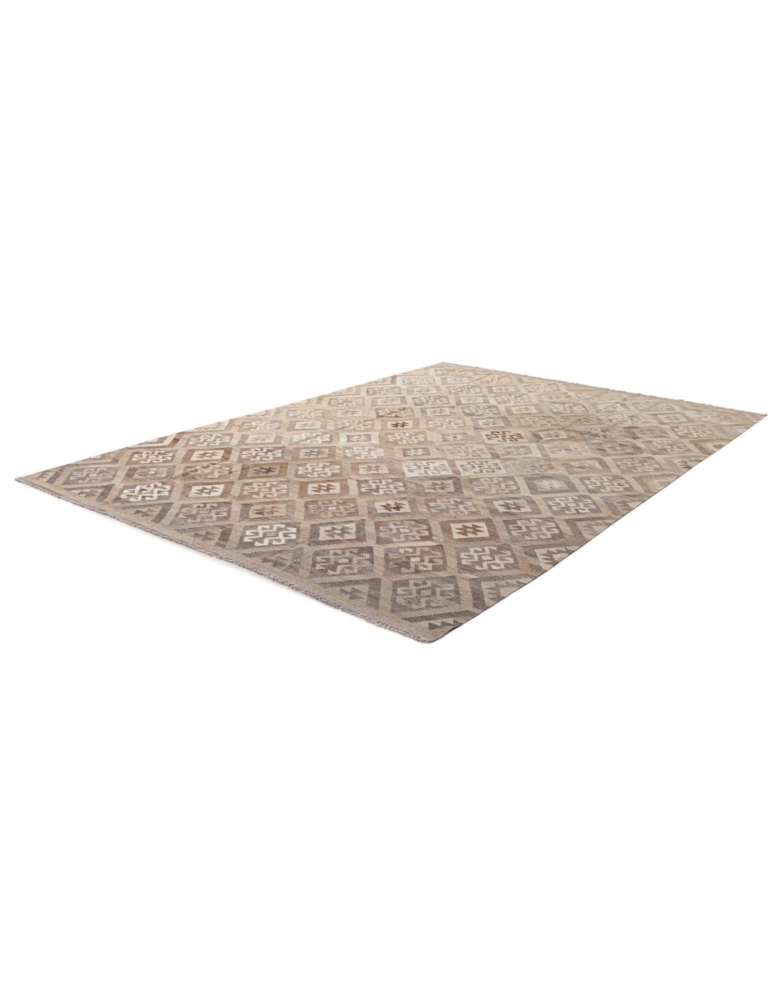 6' 9 x 10' Hand Knotted Kilim Maymana Wool Rug