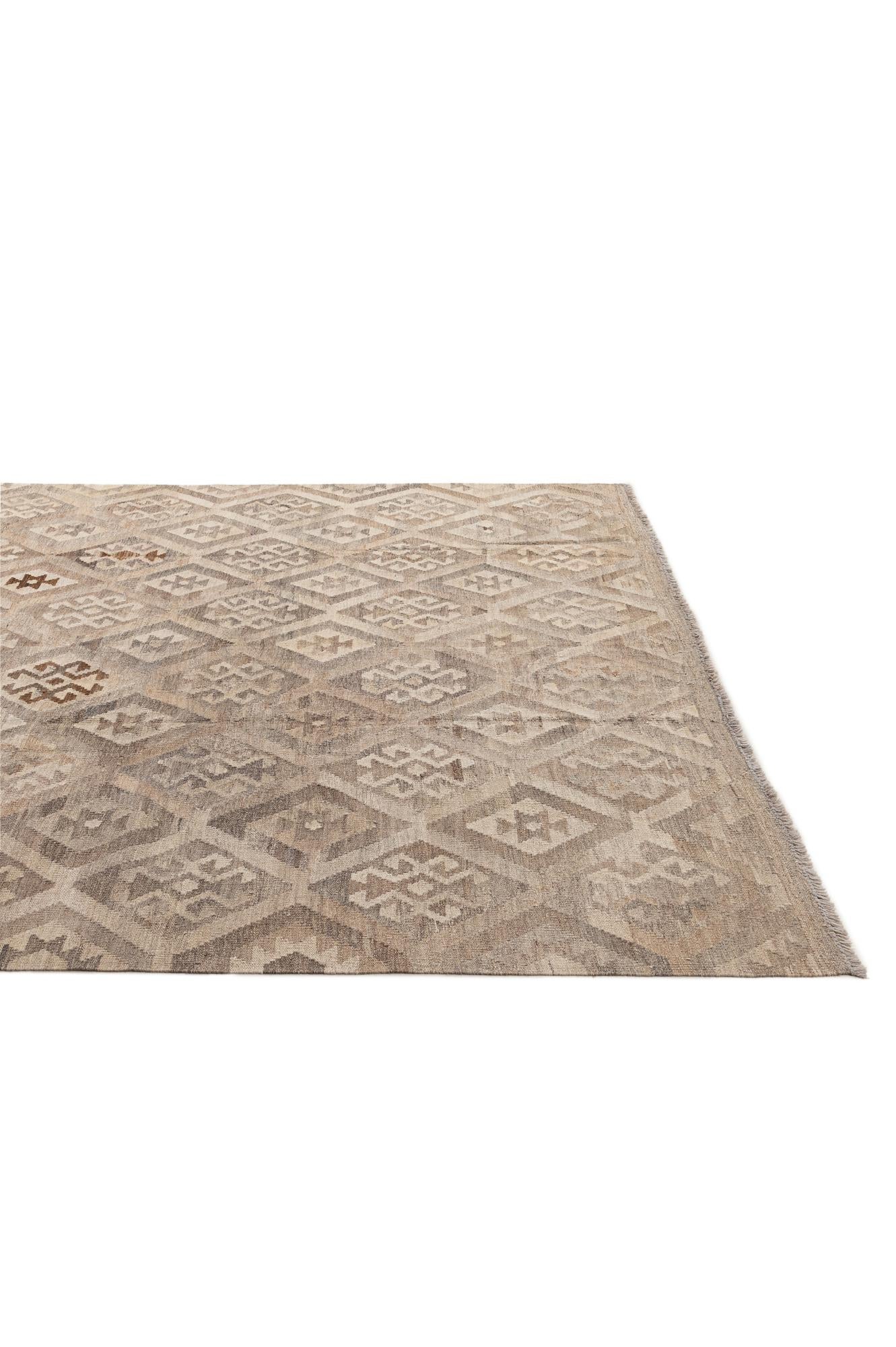 6' 9 x 10' Hand Knotted Kilim Maymana Wool Rug