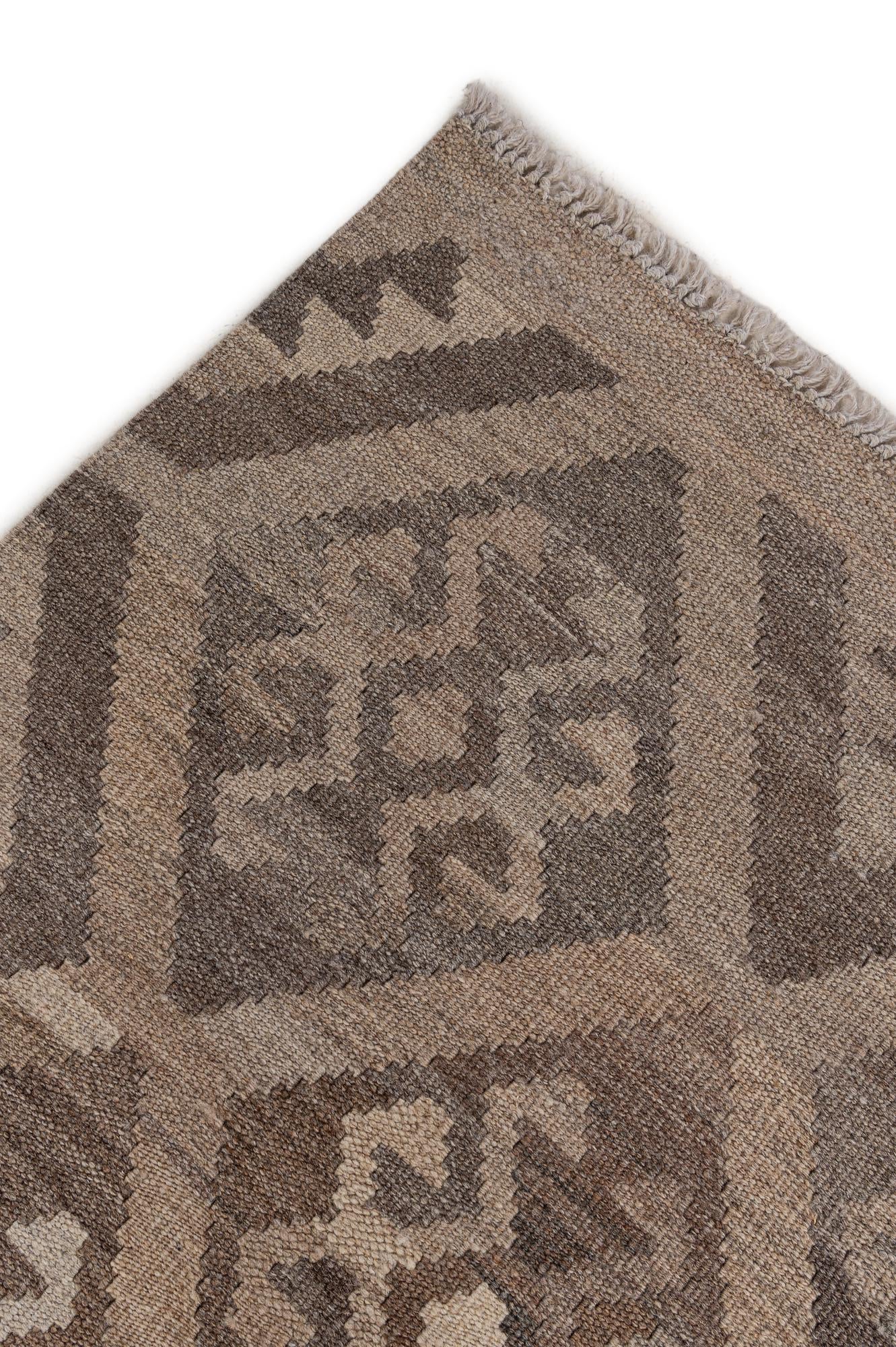6' 9 x 10' Hand Knotted Kilim Maymana Wool Rug