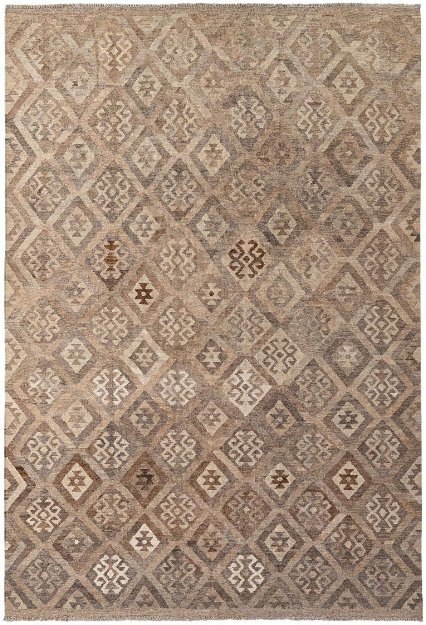 6' 9 x 10' Hand Knotted Kilim Maymana Wool Rug