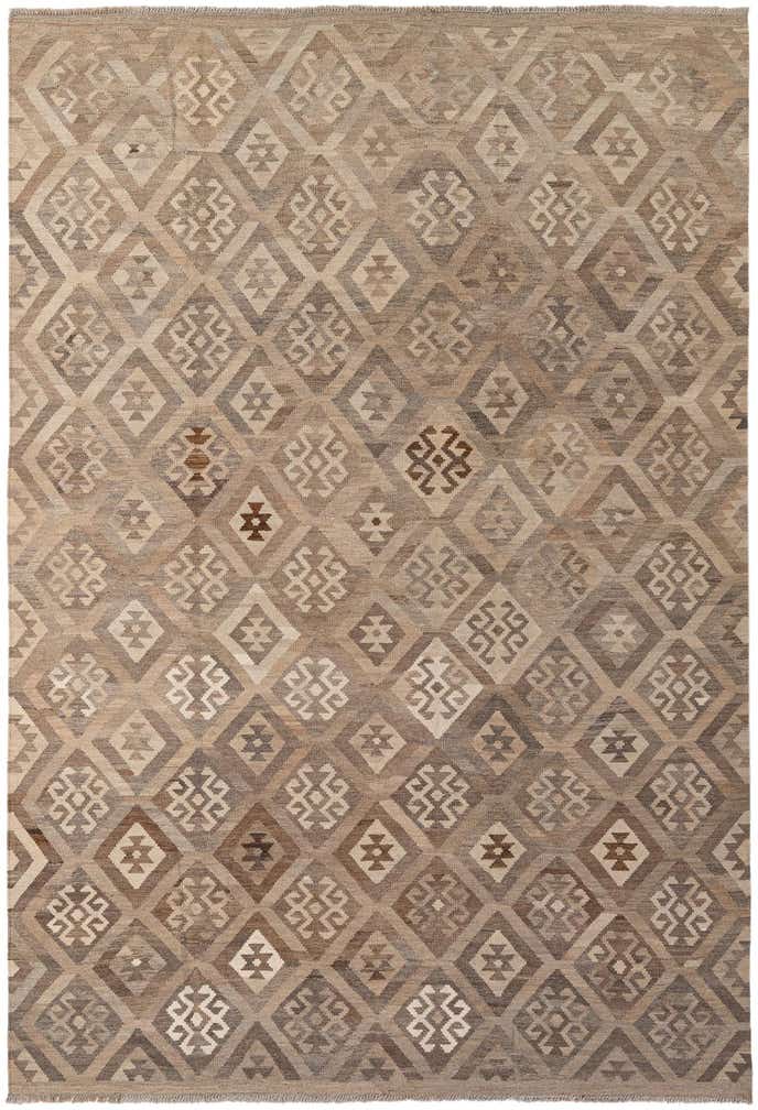 6' 9 x 10' Hand Knotted Kilim Maymana Wool Rug