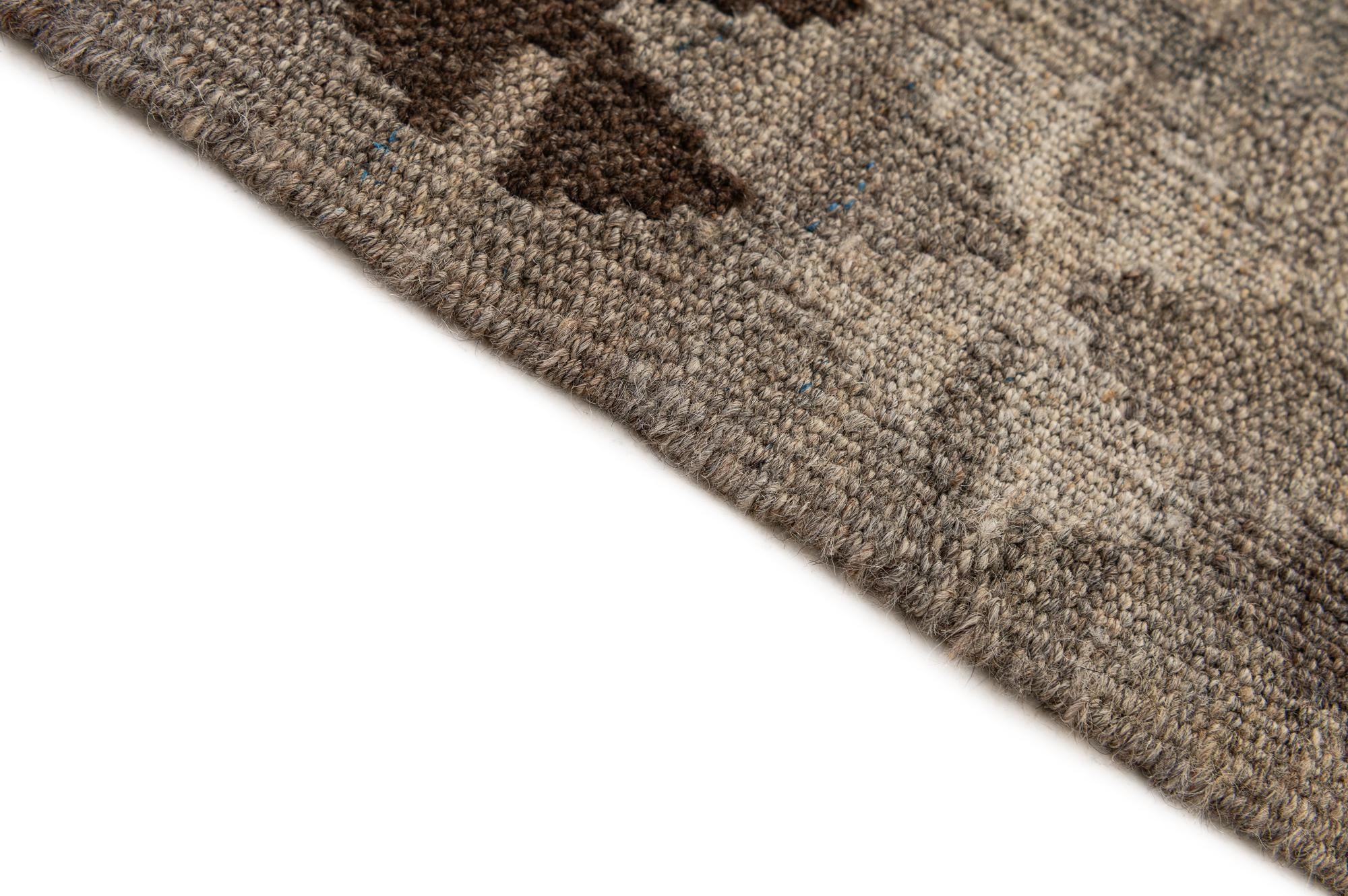6' 9 x 9' 9 Hand Woven Kilim Maymana Wool Rug